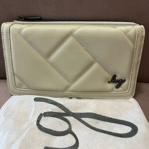 Lug Surrey Satin Luxe VL Wallet in Pebble